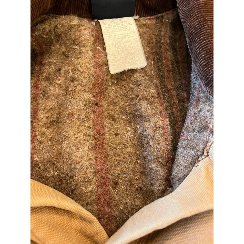 Vtg Dickies Barn Chore Jacket Blanket Lined Men XL Canvas Duck Tan Streetwear - Picture 9 of 15